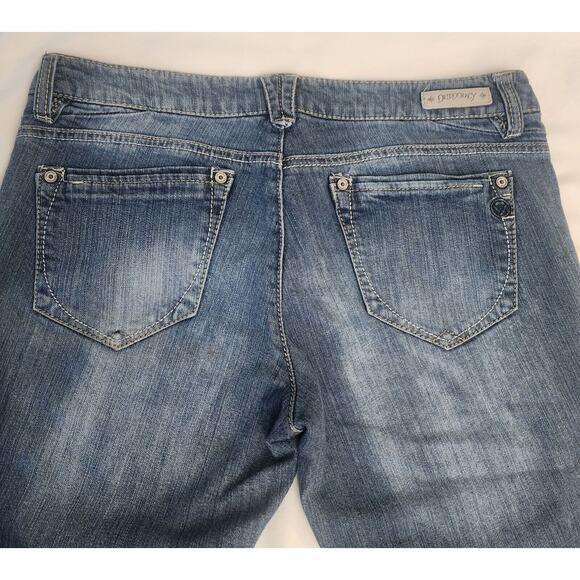 Democracy Womens Equality Skinny Boyfriend Jeans Size 8 Stretch Distressed Y2K - Picture 5 of 7